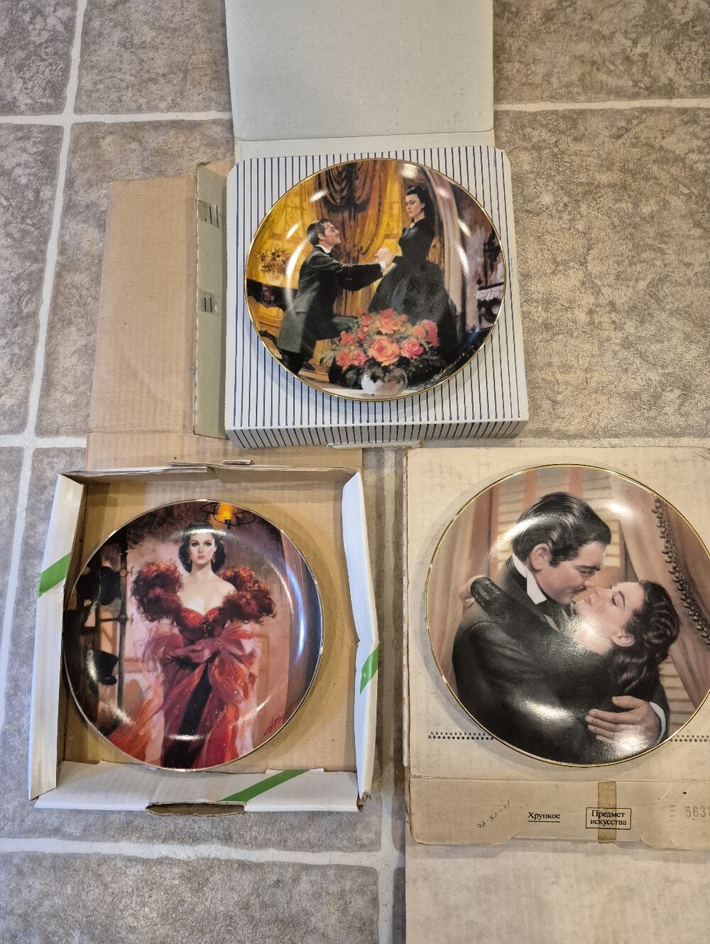 Lot of 3 Gone With The Wind Collector Decorative Plates 1988 To 1991